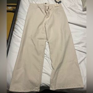 wide leg cream pants